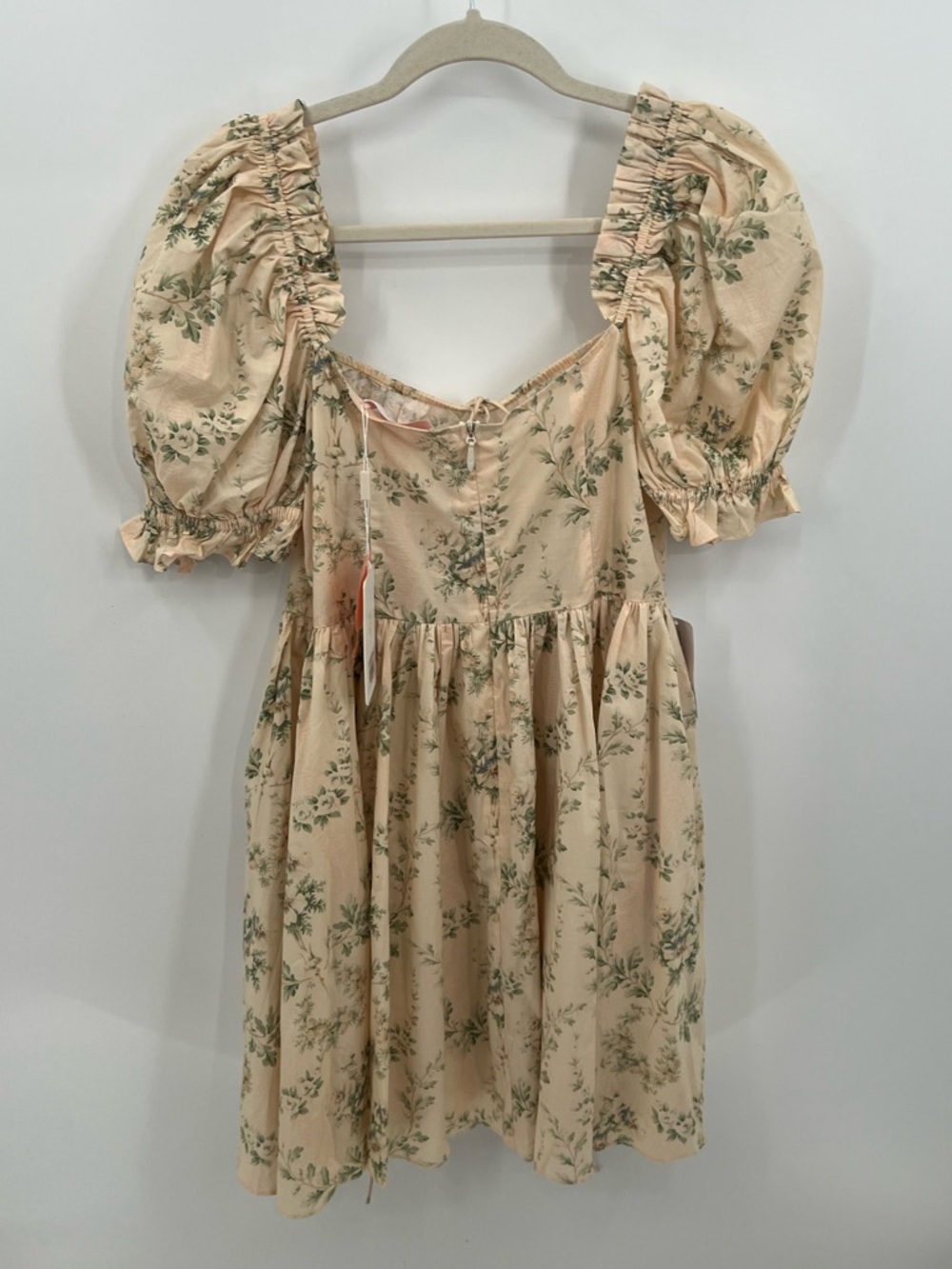 Selkie the Villa floral Puff-Sleeve Mini Dress NWT - Picture 4 of 12